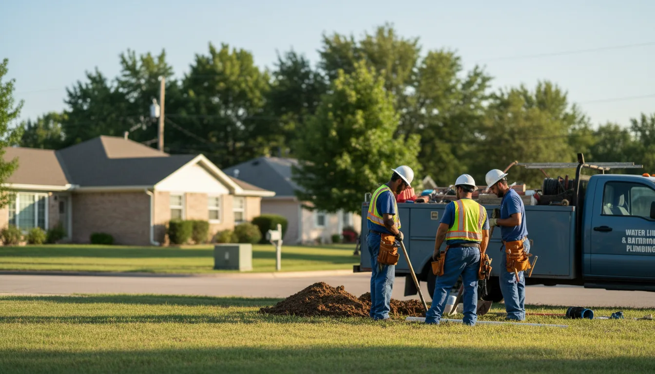 Residential water line and bathroom plumbing service in Larimer, PA